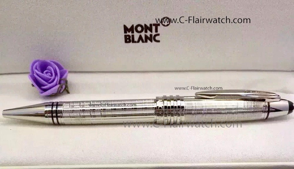 Replica John F. Kennedy Mont Blanc Silver Ballpoint Pen